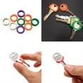 thumbnail image 4 of Opvise 32Pcs Plastic Key Covers Tags Soft Rubber Key Identifiers Standard Flat Organization House Key Colorful Key Toppers, 4 of 8