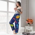 thumbnail image 4 of Uemuo Dinosaurs Pattern Women's Wide Leg Palazzo Lounge Pants with Pockets Light Weight Loose Comfy Casual Pajama Pants-Medium, 4 of 9