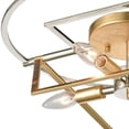 thumbnail image 3 of Elk Home 18-Inch Wide Geosphere Semi Flush Mount, Polished Nickel, 3 of 4