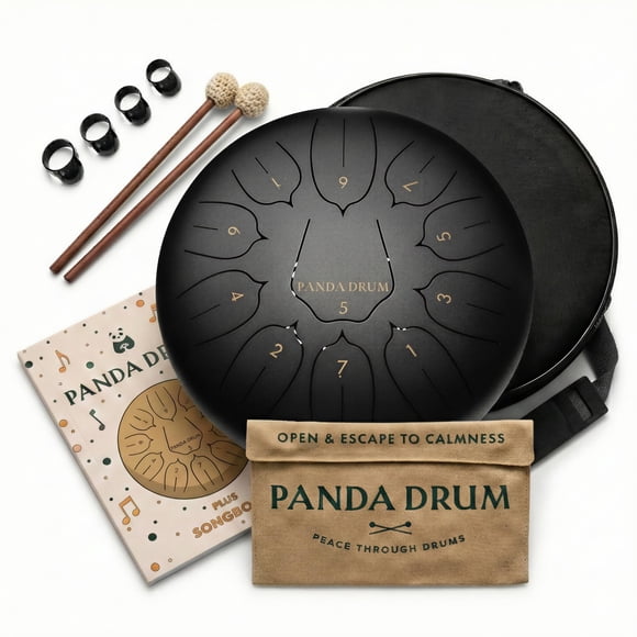 Handpan Panda Drum Plus, tambor de lengüeta de acero de 11" a 432 Hz