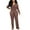 Brown, variant on UAMVSH Women's Ribbed Knitted 2 Piece Outfits Long Sleeve Button down Crop Top Wide Leg Pants Sets Loose Fit Loungewear Sets(X-Large,White)
