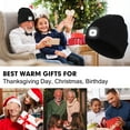 thumbnail image 6 of CENSGO Beanie with a Light, Ideal Christmas Stuffers Gifts for Men, USB Lighted Knitted Cap Light Blue, 6 of 11