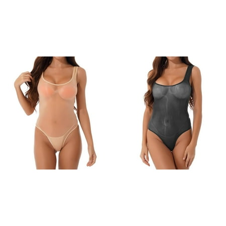 2-Pack Women s 1 Piece Backless Mesh Bodysuit Neck Lace Up Sheer Teddy Nightie Lace Up Lingerie Fishing Net Underwear Sleepwear Steel Ring Pajamas Gart Lingerie for Women Valentine s Day Rose
