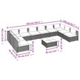 thumbnail image 4 of vidaXL 11 Piece Garden Lounge Set with Cushions Poly Rattan Black, 4 of 5