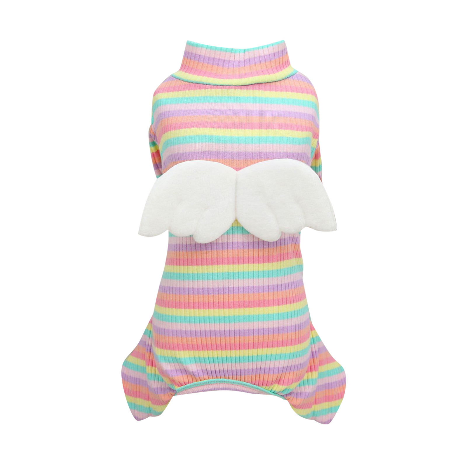 Pet Warm Rainbow Decorative Sweater Holiday Puppy Sweater Pet Clothes