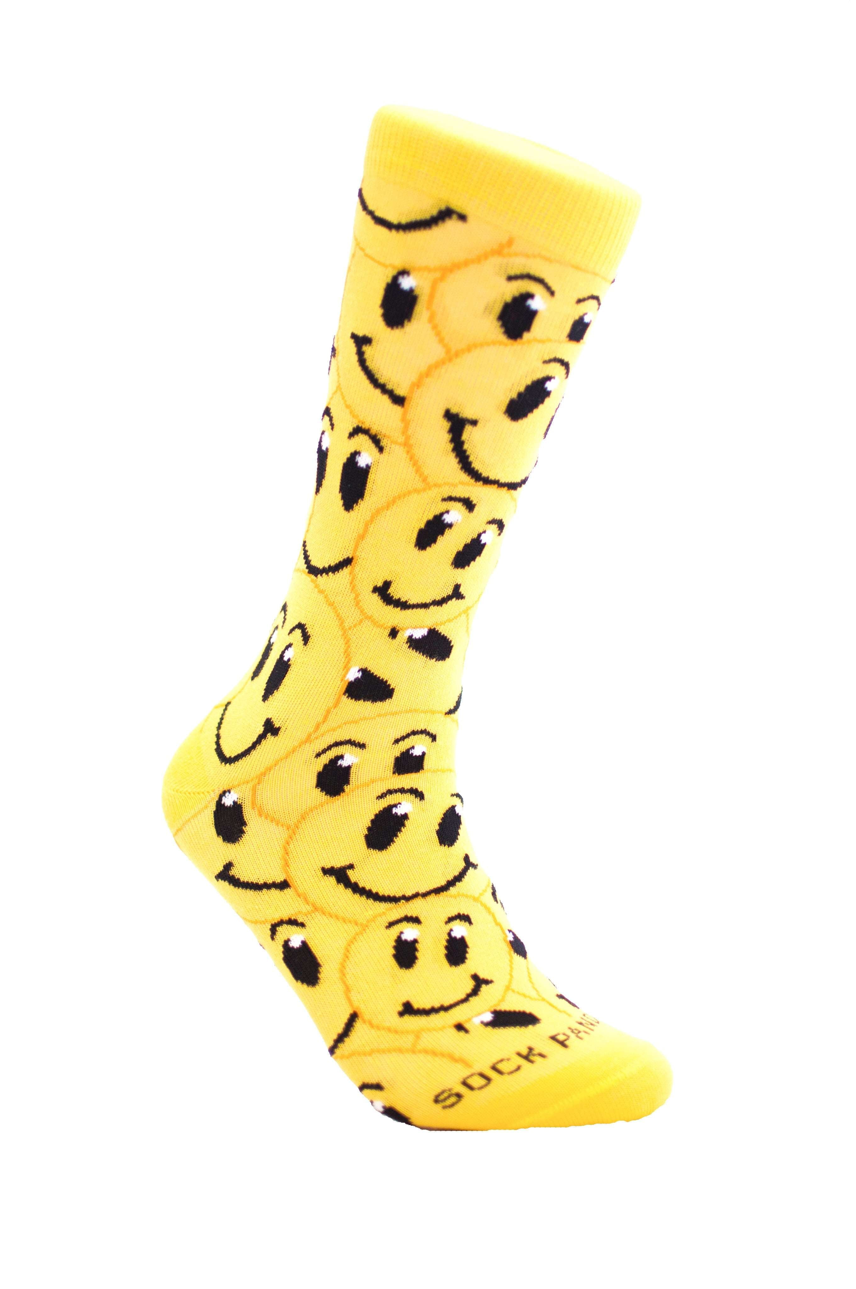 Emoji Socks Smiley's Design Socks Smile Smiley Fun Novelty Size 9-11 Black 