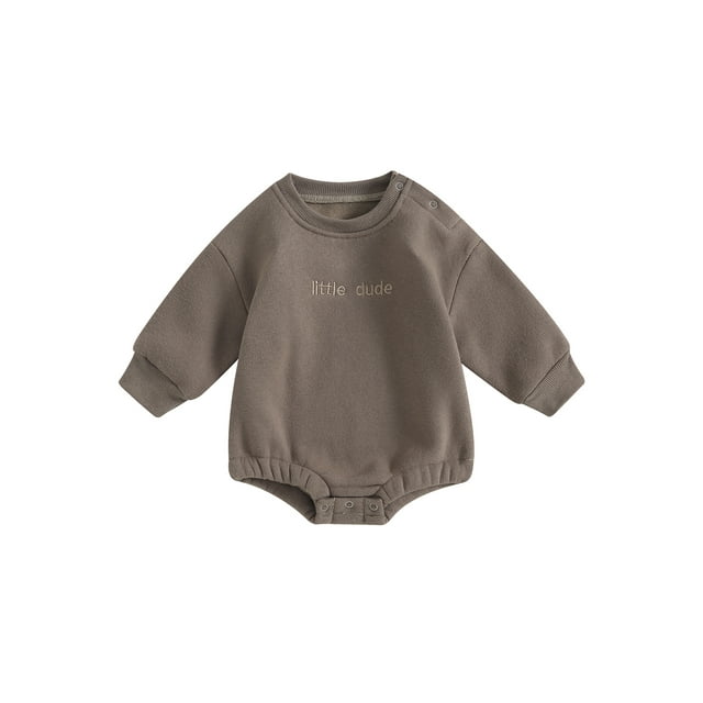 SUNSIOM Sweat-Shirt Bébé Garçon Mode Manches Longues Col Rond Broderie Lettre Body Nouveau-Né
