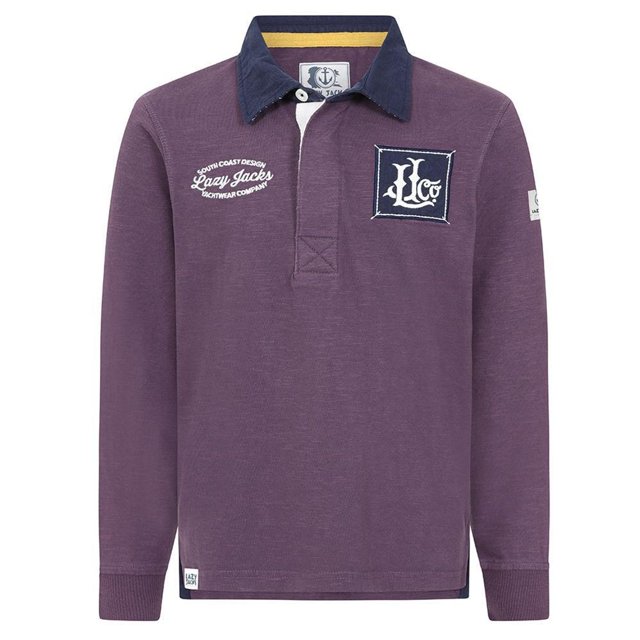 Lazy Jacks Chemise de Rugby à Col Contrastant pour Garçons