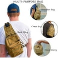 thumbnail image 3 of Sling Bag for Men, Crossbody Bags for Men, Oxford Waterproof Fabric Small Outdoor Chest Pack for Men with Adjustable Shoulder Strap, Black, 10.6 x 8.3 x 6.3In, 3 of 7