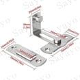 thumbnail image 2 of Pestillo de puerta corredera Pestillo de puerta de 90 grados con hebilla de cerradura de puerta de tornillo Cerradura de ángulo recto, 8 cm, inoxidable Feliz Sencillez, 2 of 5