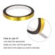 thumbnail image 4 of Cinta metalizada tono dorado Uxcell 1/2" x 55 yardas para decoración DIY, 4 of 6