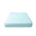thumbnail image 2 of Ice Silk Summer Mattress Protector - Quilted Waterproof Bed Cover Set, Comfortable Nylon Spandex Topper for All Mattresses, Light Blue, JKODE, 2 of 6