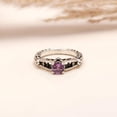thumbnail image 3 of AG 925 Jewellery Designer Ring, Purple Amethyst Gemstone, 925 Sterling Silver Wedding Ring, 3 of 4