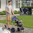 thumbnail image 3 of Efurden 3500PSI Gas Pressure Washer, 212CC Engine 2.3GPM High Power Cleaner, 4 Adjustable Nozzles for Wall Terrace Vehicle Garden Cleaning, Blue, 3 of 11