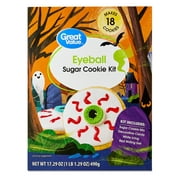 Great Value Eyeball Sugar Cookie Kit with Icing and Candy Eyes, Makes 18 Cookies