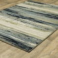 thumbnail image 4 of 6' X 9' Blue Green Grey Light Blue And Beige Abstract Power Loom Stain Resistant Area Rug, 4 of 4