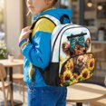 thumbnail image 2 of KUIFORTI Cow Sunflower Toddler Backpack for Boys Girls Kids School Bag with Multiple Storage Pockets Adjustable Straps 13.5 Inch for Preschool Kindergarten Daily Use, 2 of 7