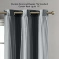 thumbnail image 3 of Augusta Blackout Window Curtain Panels and Tiebacks, Faux Silk with Sheer Overlay, Grommet, Charcoal Grey, 38" x 63", 3 of 13