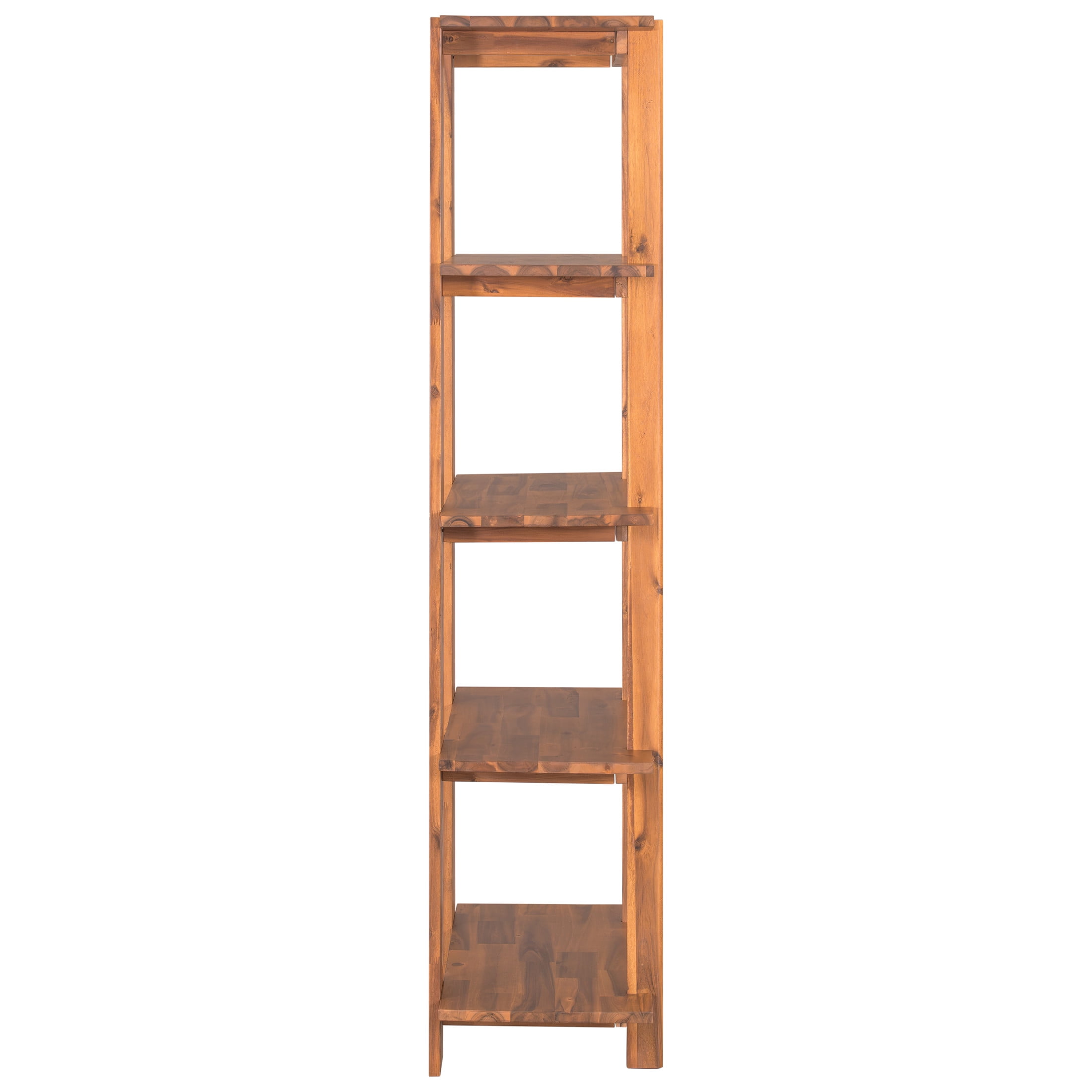 Christopher Knight Home 4-Tier Open Bookcase, 70.2" Solid Acacia Wood Modern Display Bookshelf, Teak Finish