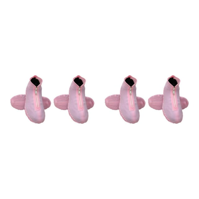 Qarigey Cubierta impermeable de silicona para zapatos, cubierta impermeable para zapatos, lluvia y suciedad, color rosa Rosa 2Conjunto