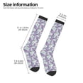 thumbnail image 5 of Balery Lavender Flowers Printed Novelty Socks Men's Women's Crew Socks Sports Socks Knee High Socks Cotton Socks Quirky and Cool Socks, 5 of 9