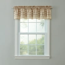 BrylaneHome Buffalo Check Rod-Pocket Valance