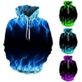 thumbnail image 4 of Boys Girls 3D Hoodies Casual Printed Flame Pullover Hooded Long Sleeve Sweatshirts with Pocket for Men Women, 4 of 4
