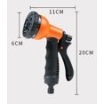 thumbnail image 5 of Boquilla de pulverización HoseCoil con cuerpo de metal y cabezal de pulverización ajustable de 8 patrones Boquilla de riego ligera (naranja-1 unidad) LingWen 9024736130801, 5 of 5