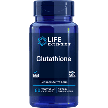 Life Extension Glutathione 500 mg – Glutathione Capsules, Antioxidant Supplement, Oxidative Stress, active reduced form – Gluten-Free, Non-GMO, Vegetarian – 60 Capsules