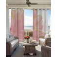 thumbnail image 4 of Pink Gold Blackout Curtains 72 Inches Long for Bedroom,Boho Modern Abstract Minimalist Aesthetic Flower Thermal Insulated Room Darkening Black Out Window Curtain Panels Grommet Drapes for Living Room, 4 of 8