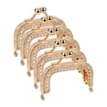 thumbnail image 1 of Unique Bargains Metal Purse Frames, 2.6' 5Pcs Kiss Lock Clasp Frame for Coin Bags DIY, Light Gold, 1 of 6