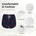 thumbnail image 4 of Susaid Christmas Deer Print Women's High Waisted Running Shorts Quick Dry Athletic Gym Track Workout Shorts Zip Pocket-X-Large, 4 of 7
