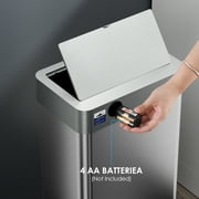 TLSUNNY 60 L Automatic Kitchen Trash Can, Motion Sensor Stainless Steel Garbage Bin with Quiet Close Lid