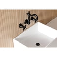 thumbnail image 7 of Kingston Brass KS1220PKX Duchess Double-Handle Wall Mount Bathroom Faucet, Matte Black, 7 of 7