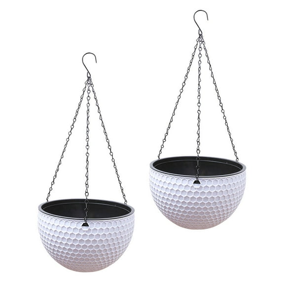 2 Pcs Self Watering Hanging Flowerpot Baskets for Indoor Outdoor Garden Plants Hydroponic Plant Pots