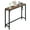 Retro color, variant on Narrow Console Table with Charging Station, Industrial Entryway Sofa Table with 2 Outlets and 2 USB Ports.