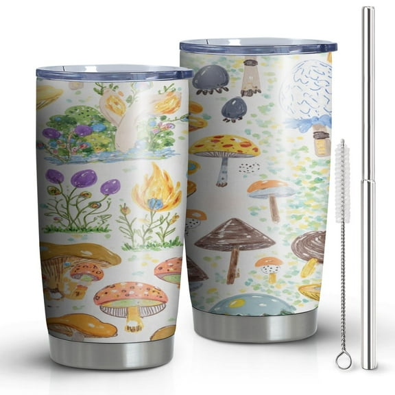 20 oz Insulated Tumblers Travel Coffee Mugs with Straw,Thermal with Lids for Hot and Cold Drinks for Daughter Son