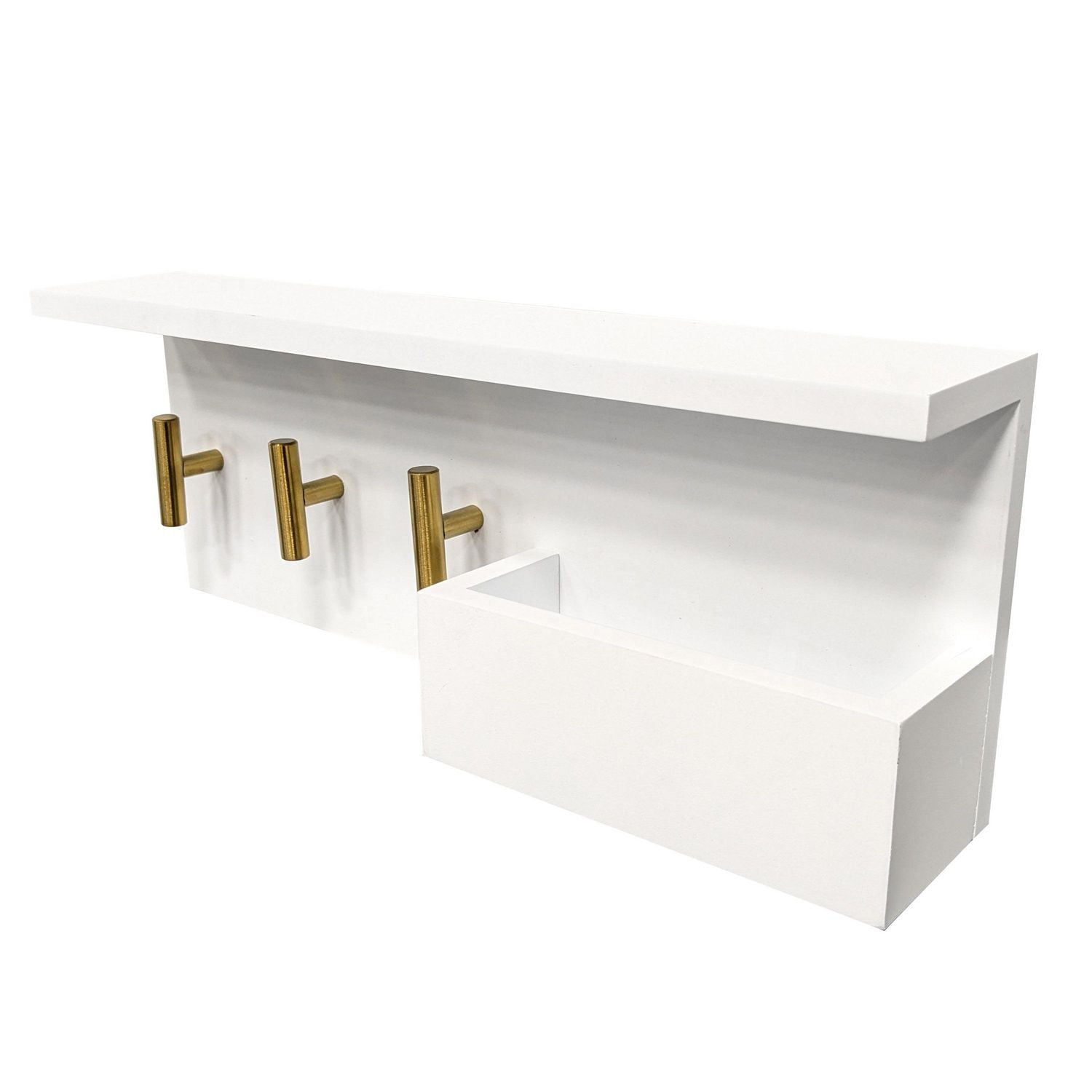 Hometrends 16" White Shelf Wall Organizer