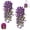 Purple, variant on Artificial Hanging Flowers for Outdoors Faux Plants, Simulated Fake Morning Glory Flower UV Resistant Pink Plastic Flowers Vines for Outdoor Home Wedding Garden Yard Hanging Baskets Decoration