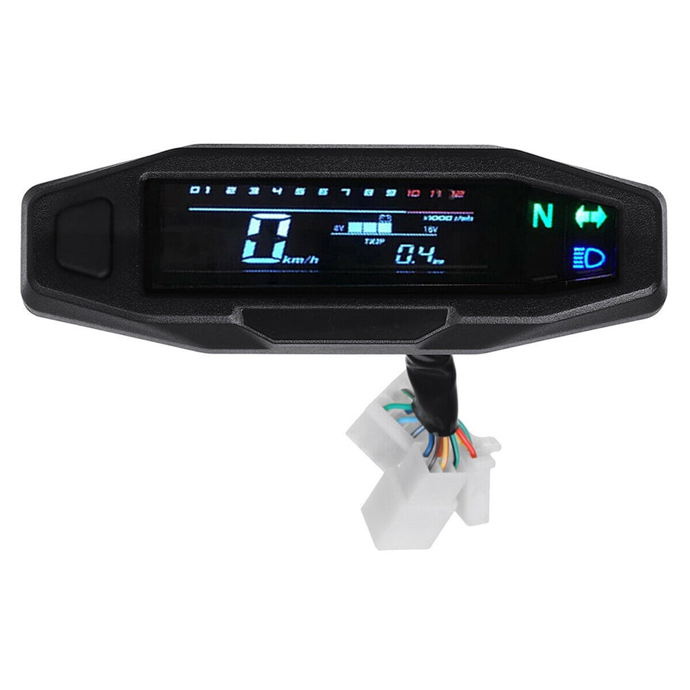 12V Motorcycle Scooter LCD Digital Speedometer Odemeter Tachometer w