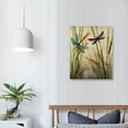 thumbnail image 3 of JEUXUS Dragonfly Canvas Wall Art Decor Vintage Insect Dragonflies Dandelion Picture Print on Canvas Modern Animal Artwork Framed for Bedroom Bathoom Ready To Hang 16x20Inch, 3 of 4