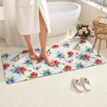 thumbnail image 4 of Pioneer Flower Floral Print Pattern Bathroom Rugs Mat, Non Slip Microfiber Bathroom Rug with Rubber Backing, Soft Mats for Bathroom Floor Tub Shower, 24"x60", 4 of 5