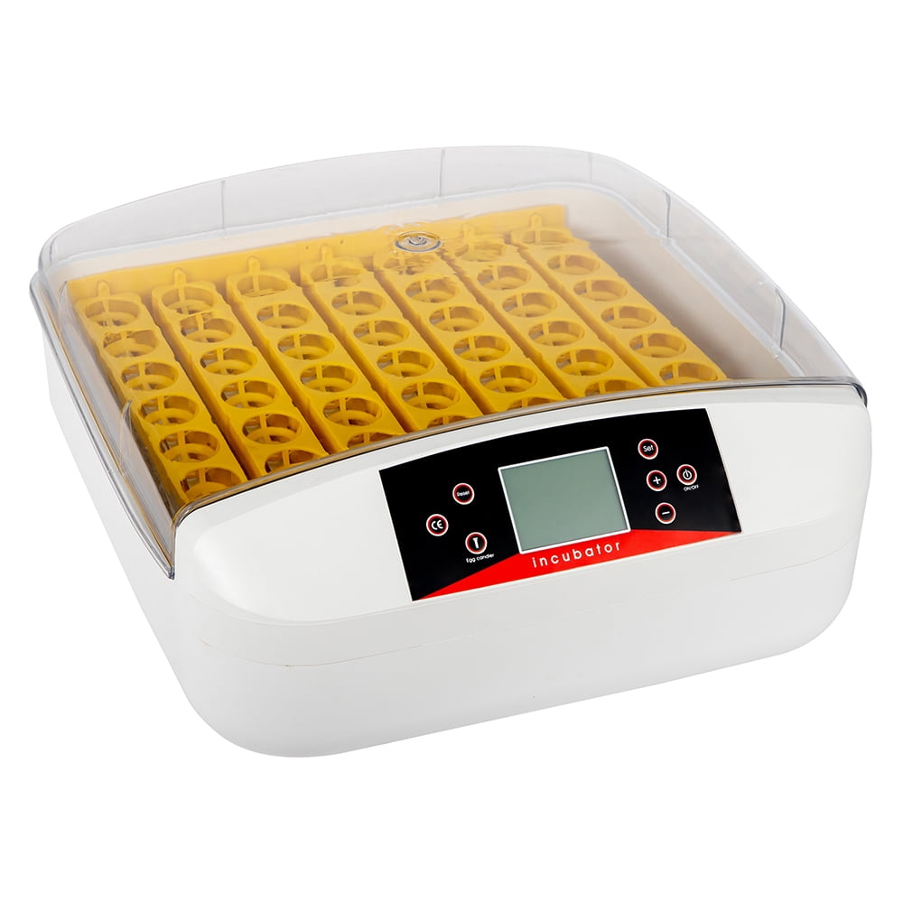 Topcobe 55 Egg Incubator with Egg Candler, Clear Fully Automatic Chicken Poultry Hatcher, White