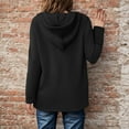 thumbnail image 6 of Kaprioy Hoodies for Women Waffle Pullover Sweatshirts Casual V Neck Comfy Hoody Long Sleeve Fall Fashion Button Tops Black, XXL, 6 of 6