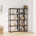 thumbnail image 1 of vidaXL 5-Layer Shelves 2 pcs Anthracite Steel&Engineered Wood, 1 of 5
