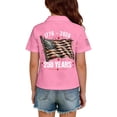 thumbnail image 7 of CCRFTGI 250 Anniversary USA Flag Polo Shirts for Child Girls Boys Size 7 School Uniform America 250 Flag freedom Shirt Golf Lapel Button Collared Polo Quick Dry Summer T-Shirts Pink 7-8 Years, 7 of 7