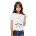 thumbnail image 6 of DeHolifer Number 6 T-Shirt Boys Girls Short Sleeve Varsity Shirt Kids Summer Birthday Tees Gifts Tops 3-14 Years, 6 of 8