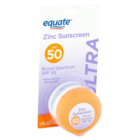 (2 pack) Equate Ultra Broad Spectrum Zinc Sunscreen, SPF 50, 1 fl