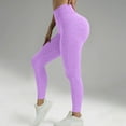 thumbnail image 7 of Stamzod Womens Leggings Tummy Control Ribbed Knit Workout Leggings Casual High Waisted Gym Yoga Pants for Women Purple M, 7 of 7