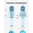 thumbnail image 2 of Wireless Karaoke Microphone, Bluetooth 5.0 Portable Handheld Mic Speaker Player with LED Lights and Excellent Sound Quality, Widely Compatible with Phones, Great for Birthday, Party, 2 of 7